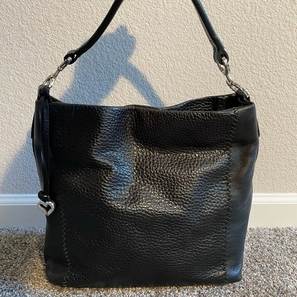 BRIGHTON Camelot Leather Black Shoulder Bag - Picture 3 of 15